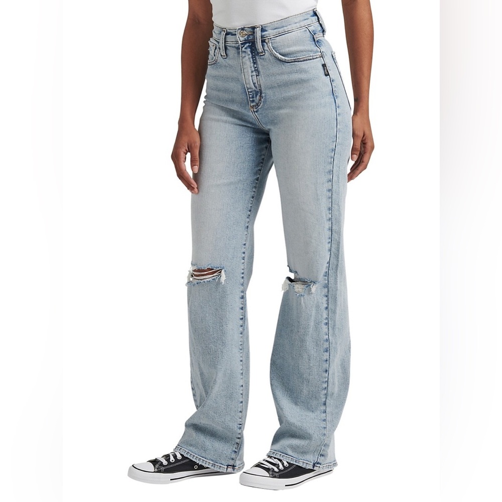 Silver Jeans ECO- FRIENDLY Highly Desirable High-Rise Trouser-Leg Jeans